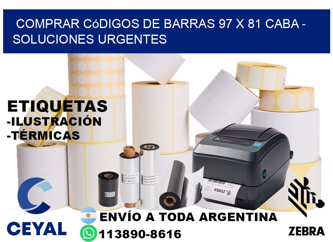 Comprar códigos de barras 97 x 81 CABA - soluciones urgentes