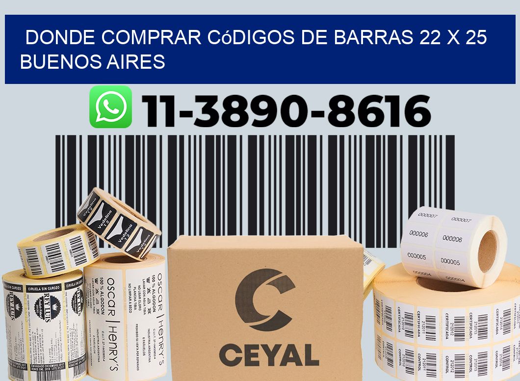 Donde Comprar códigos de barras 22 x 25  Buenos Aires