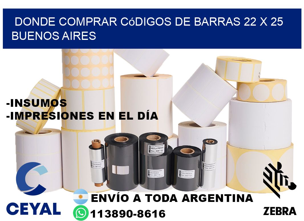 Donde Comprar códigos de barras 22 x 25  Buenos Aires