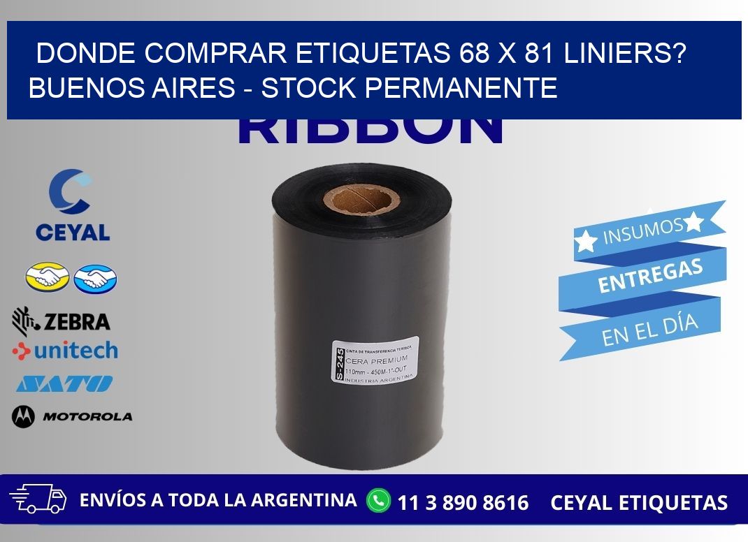 Donde Comprar etiquetas 68 x 81 LINIERS? Buenos Aires - Stock permanente