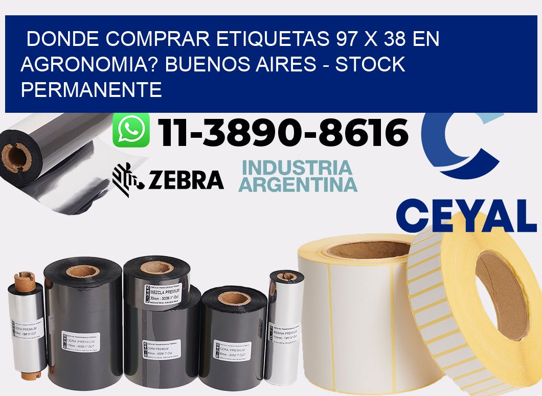 Donde Comprar etiquetas 97 x 38 en AGRONOMIA? Buenos Aires - Stock permanente