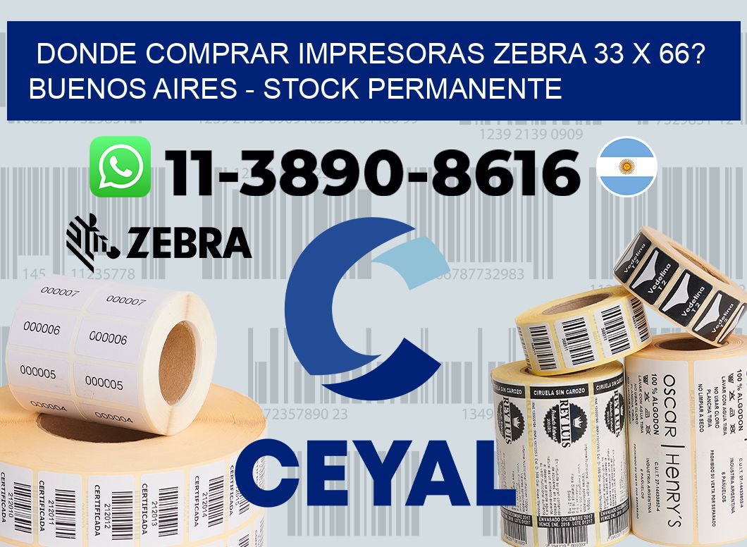 Donde Comprar impresoras zebra 33 x 66? Buenos Aires - Stock permanente