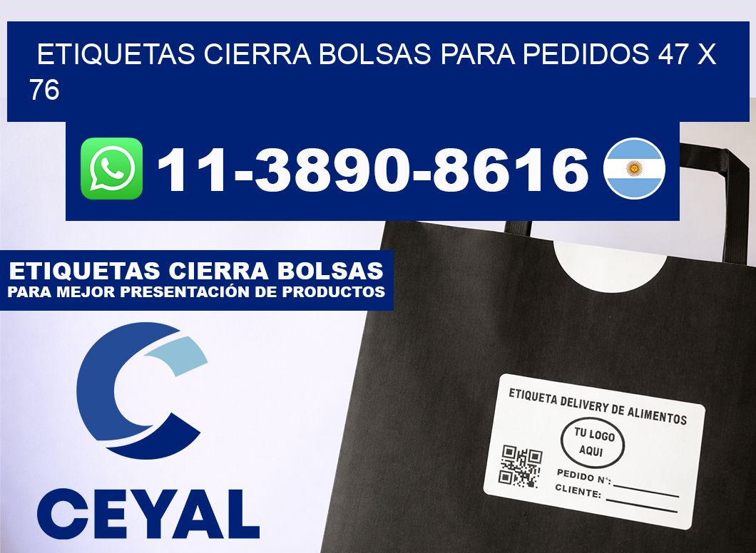 ETIQUETAS CIERRA BOLSAS PARA PEDIDOS 47 x 76