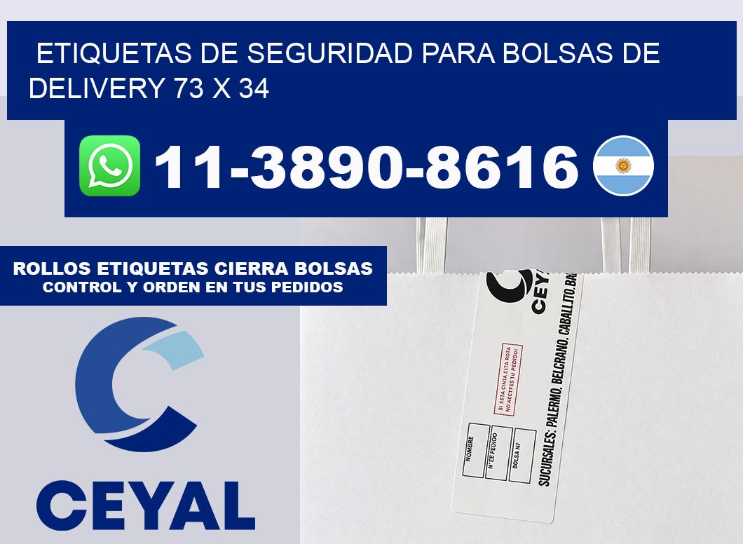 ETIQUETAS DE SEGURIDAD PARA BOLSAS DE DELIVERY 73 x 34
