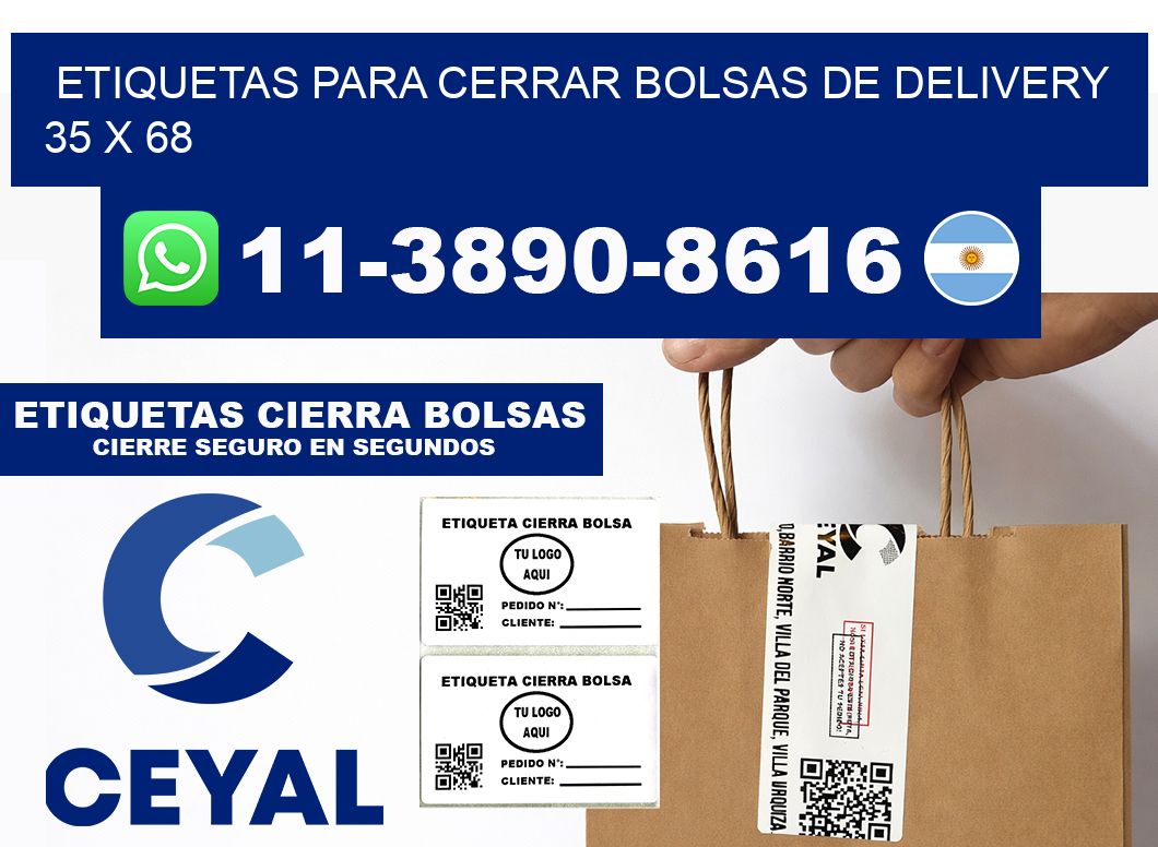 ETIQUETAS PARA CERRAR BOLSAS DE DELIVERY 35 x 68