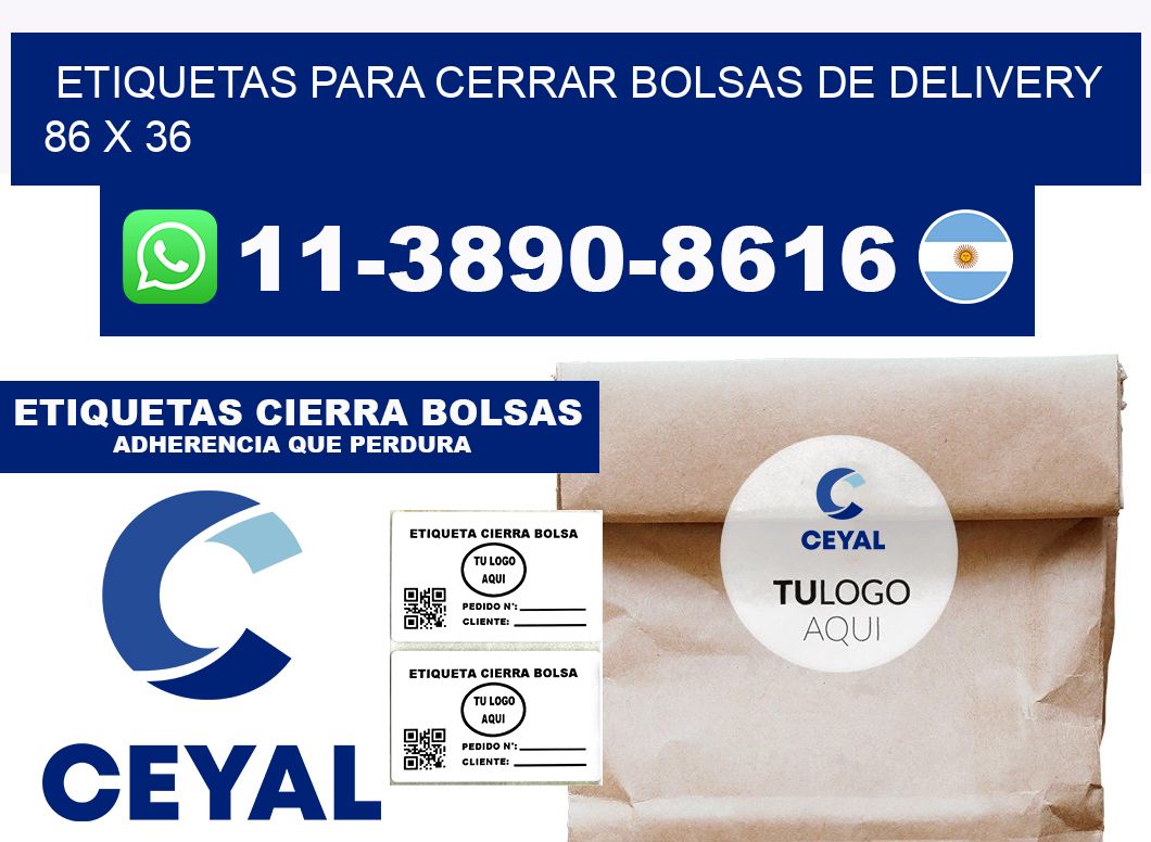 ETIQUETAS PARA CERRAR BOLSAS DE DELIVERY 86 x 36