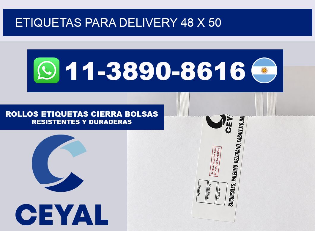 ETIQUETAS PARA DELIVERY 48 x 50