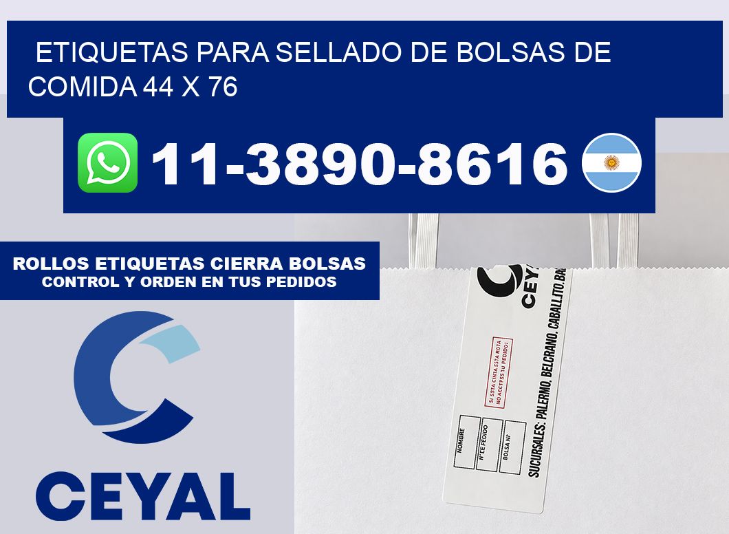 ETIQUETAS PARA SELLADO DE BOLSAS DE COMIDA 44 x 76