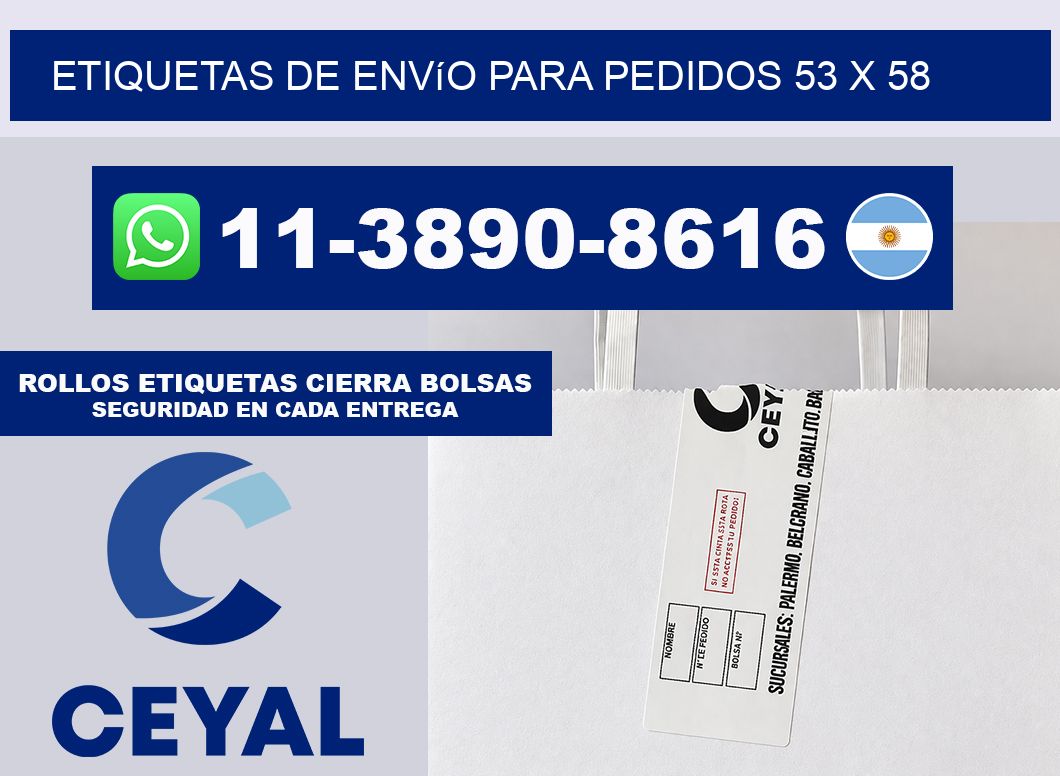 Etiquetas de envío para pedidos 53 x 58