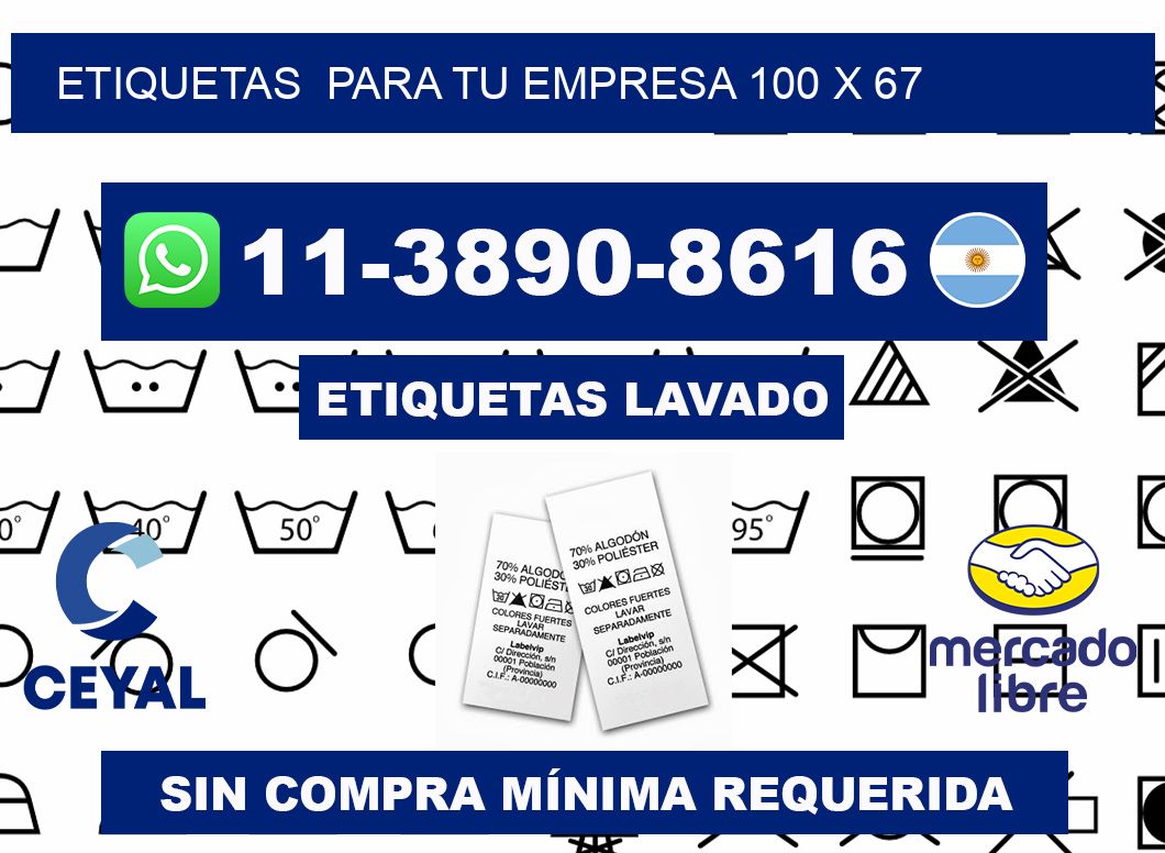 Etiquetas  para tu empresa 100 x 67