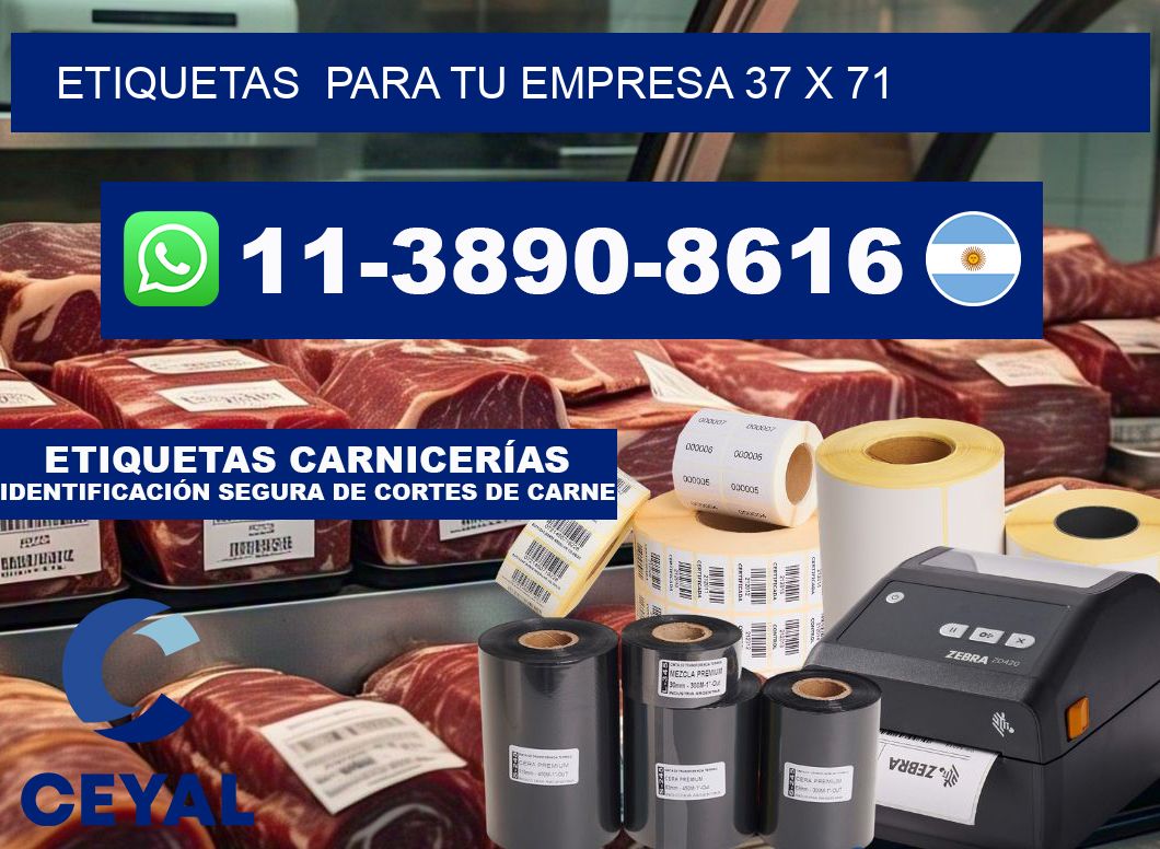 Etiquetas  para tu empresa 37 x 71