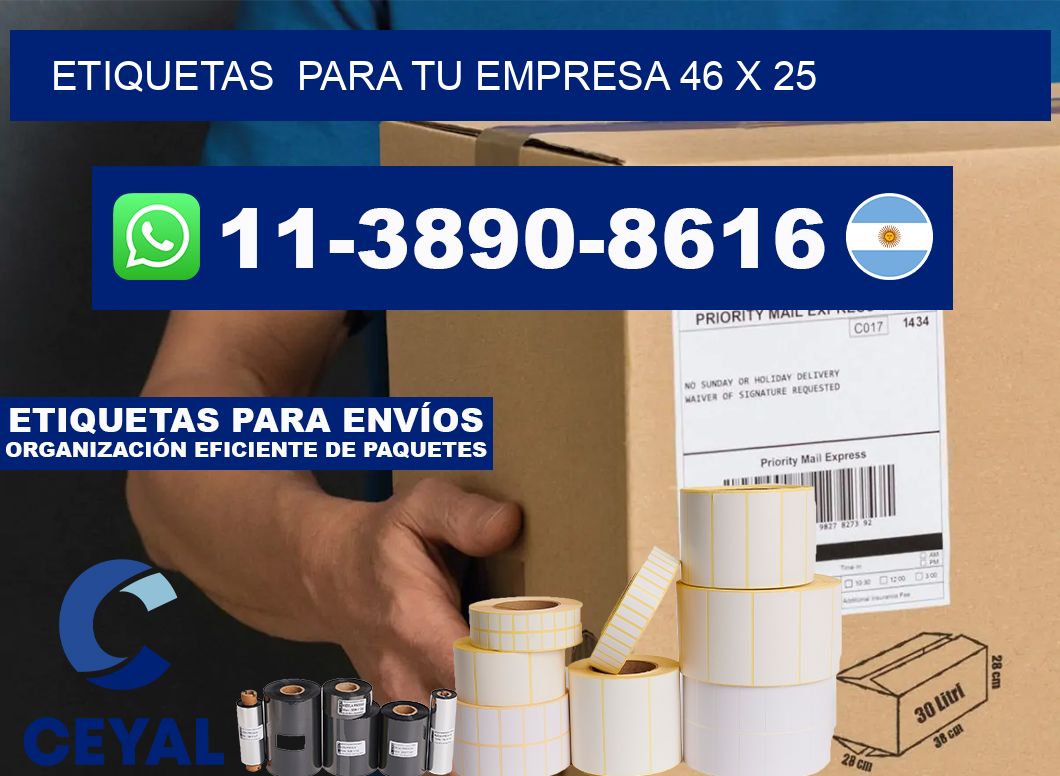 Etiquetas  para tu empresa 46 x 25