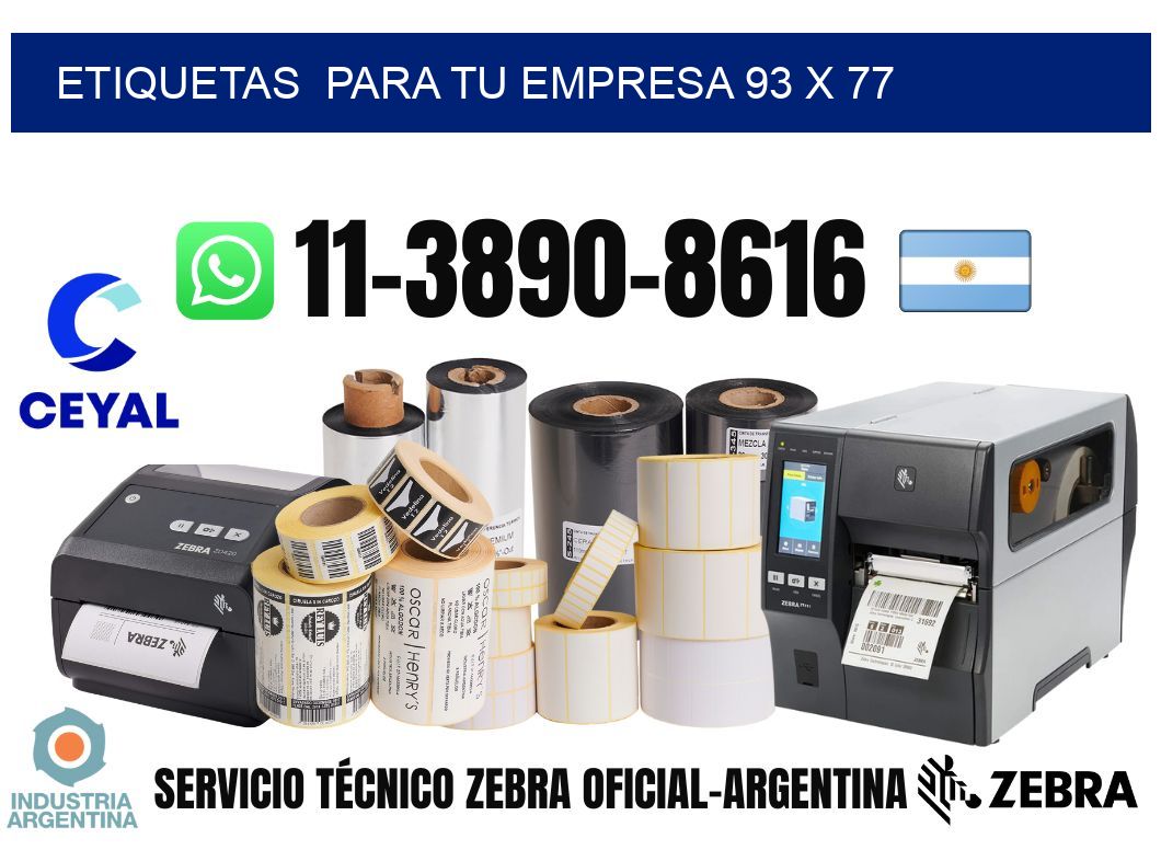 Etiquetas  para tu empresa 93 x 77