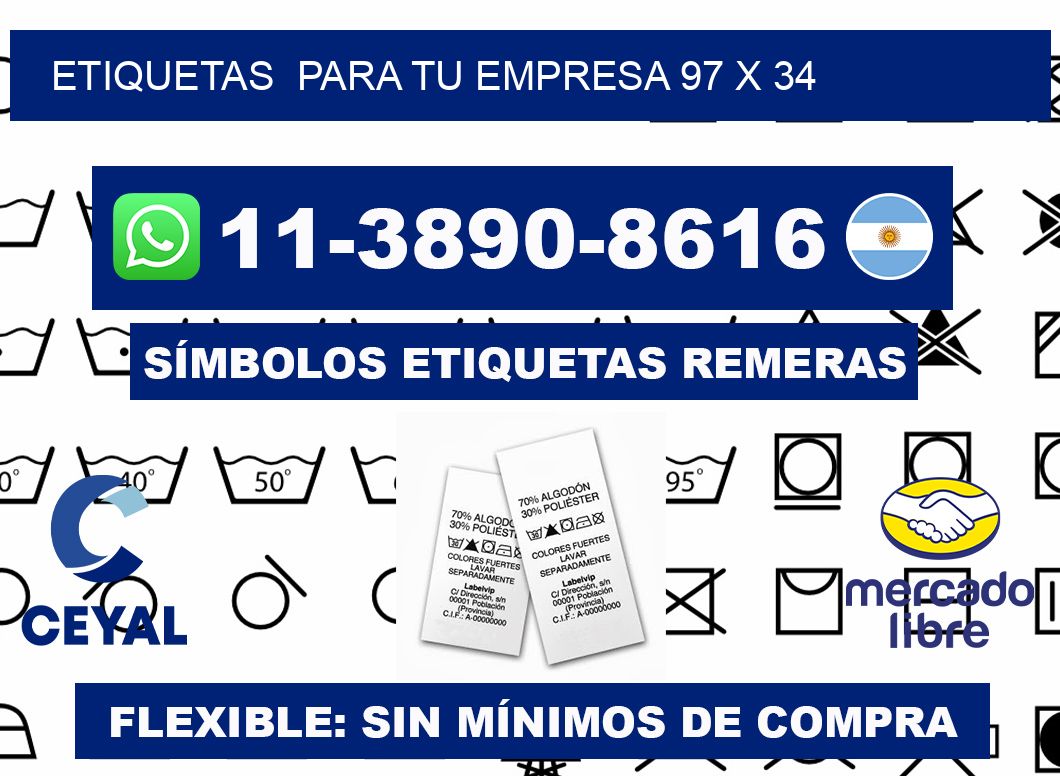 Etiquetas para tu empresa 97 x 34