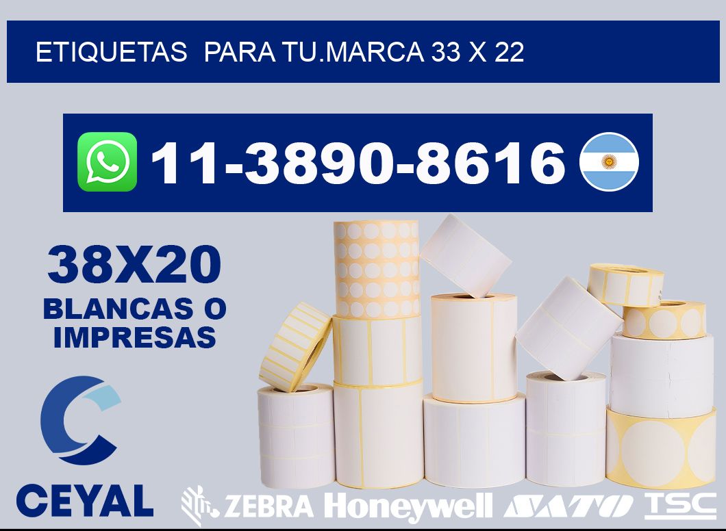 Etiquetas  para tu.marca 33 x 22
