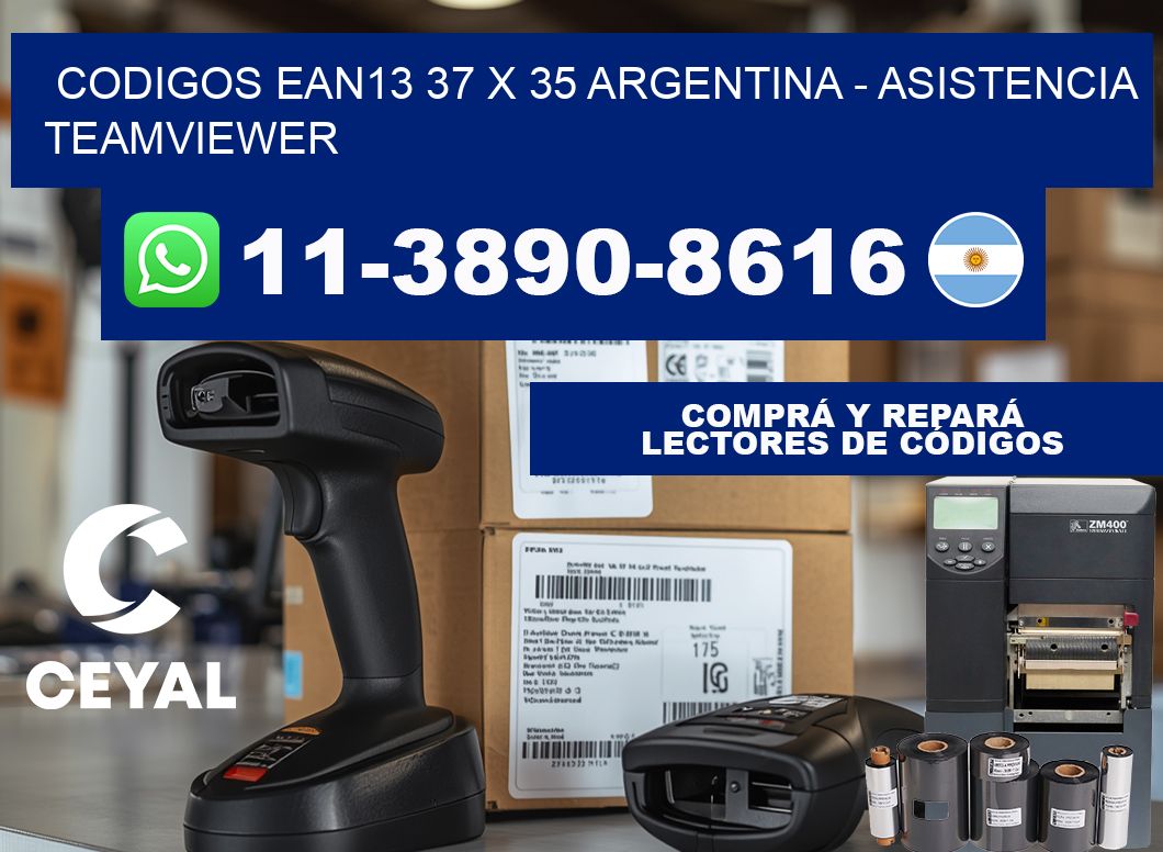 codigos ean13 37 x 35 argentina - asistencia teamviewer
