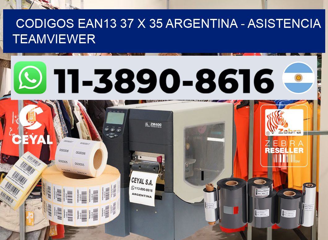codigos ean13 37 x 35 argentina - asistencia teamviewer