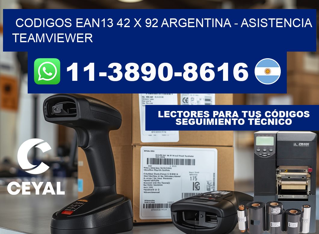 codigos ean13 42 x 92 argentina - asistencia teamviewer