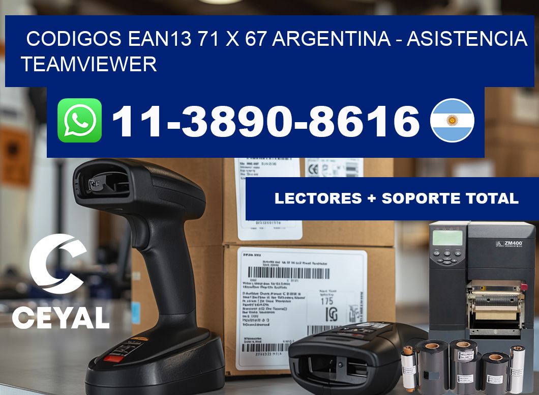 codigos ean13 71 x 67 argentina - asistencia teamviewer