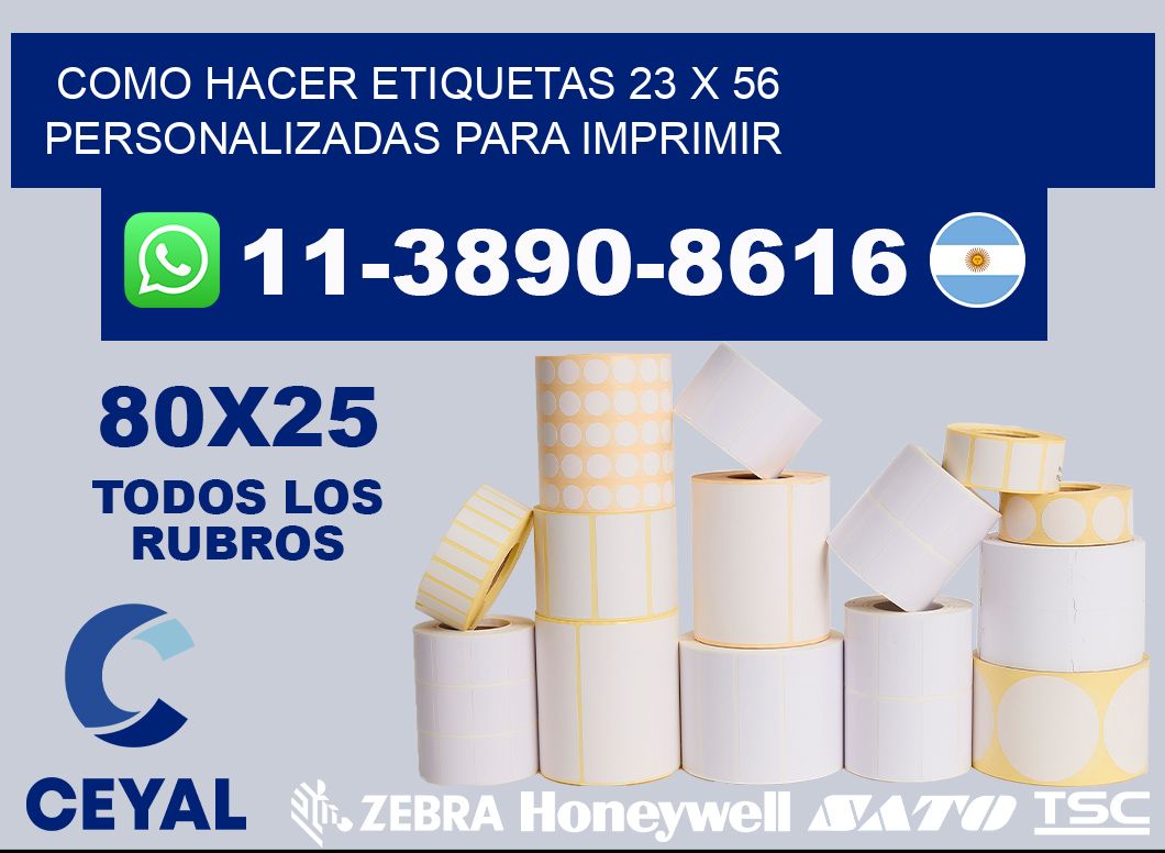 como hacer etiquetas 23 x 56 personalizadas para imprimir