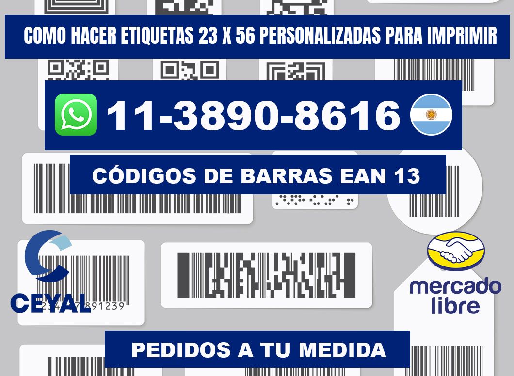 como hacer etiquetas 23 x 56 personalizadas para imprimir