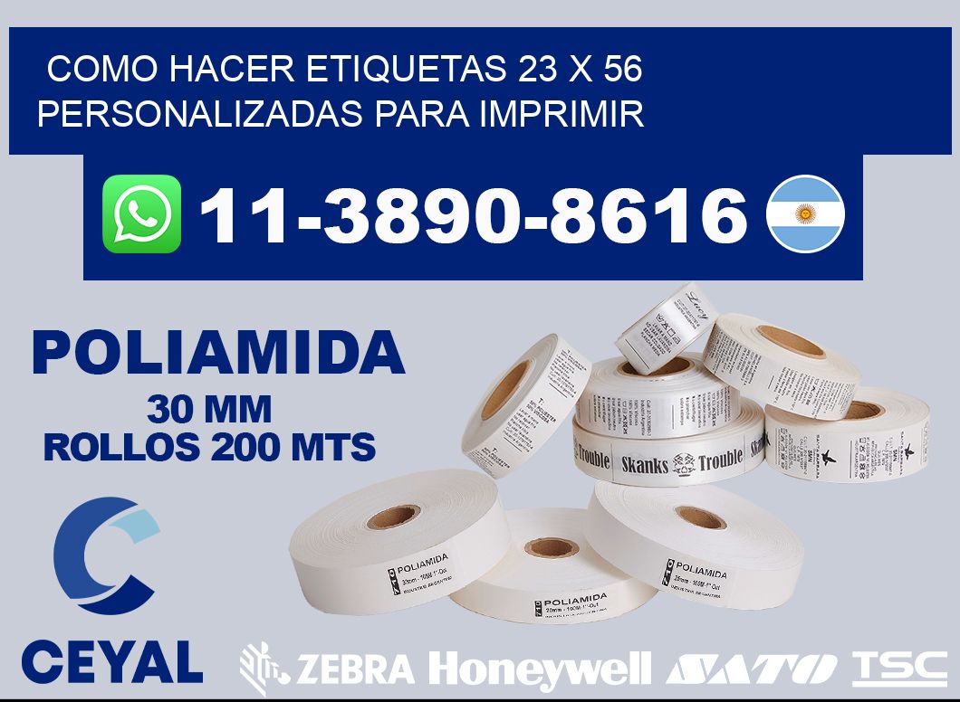como hacer etiquetas 23 x 56 personalizadas para imprimir