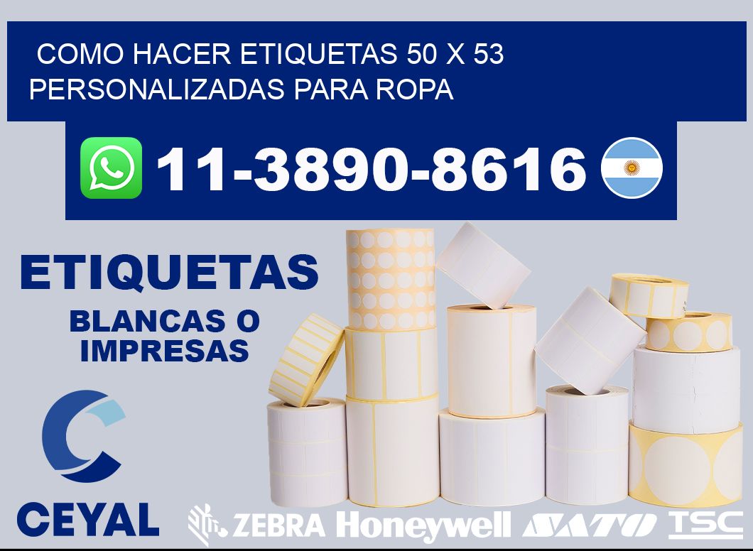 como hacer etiquetas 50 x 53 personalizadas para ropa