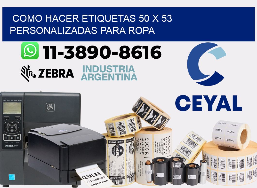como hacer etiquetas 50 x 53 personalizadas para ropa