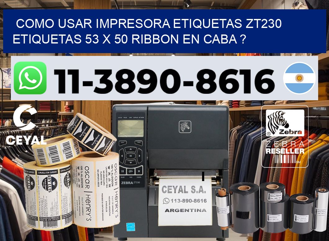 como usar impresora etiquetas zt230 etiquetas 53 x 50 ribbon en CABA ?