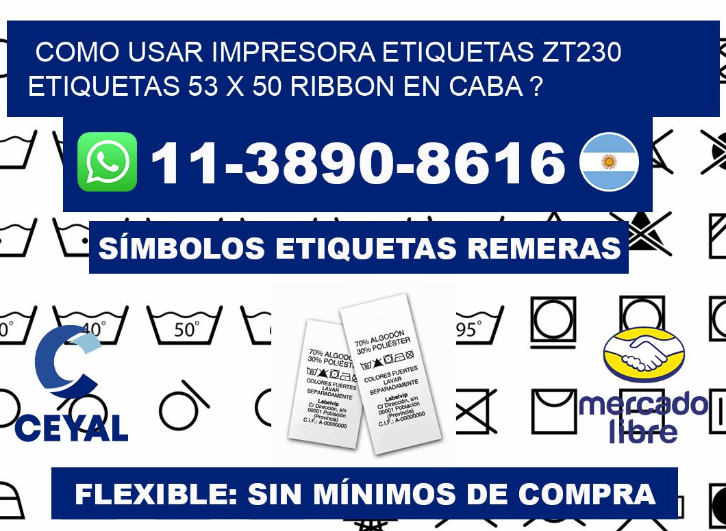 como usar impresora etiquetas zt230 etiquetas 53 x 50 ribbon en CABA ?