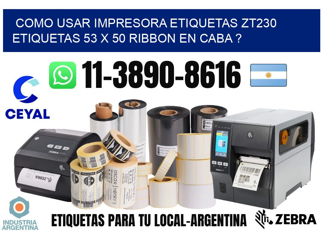 como usar impresora etiquetas zt230 etiquetas 53 x 50 ribbon en CABA ?