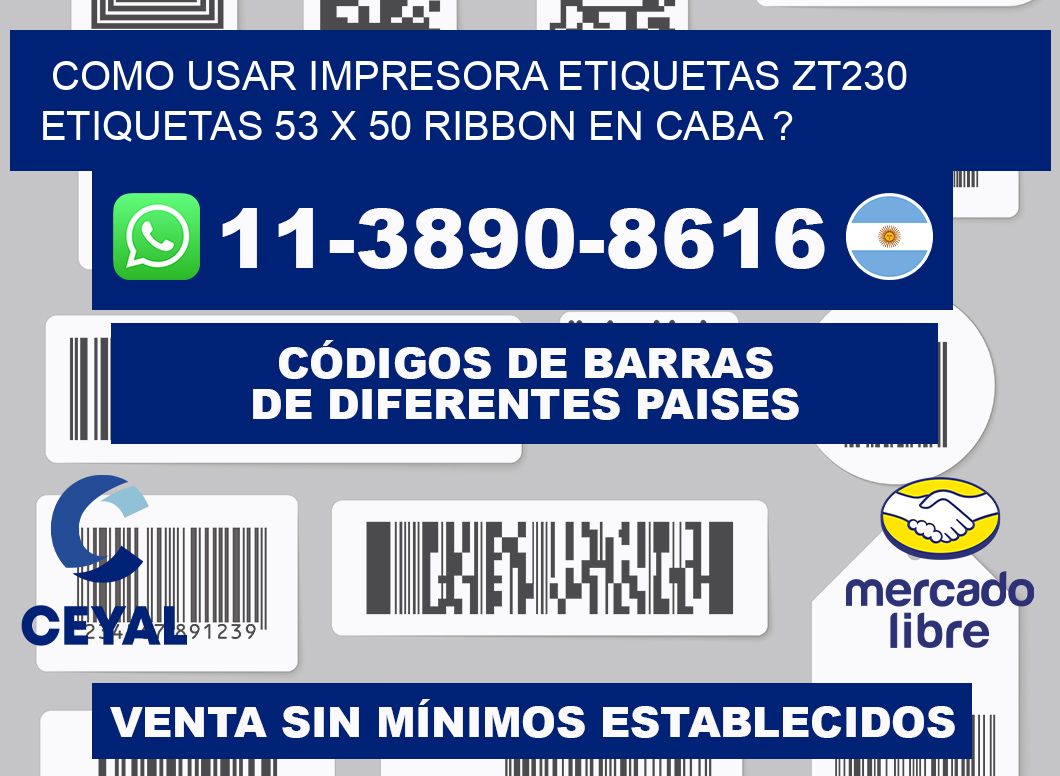 como usar impresora etiquetas zt230 etiquetas 53 x 50 ribbon en CABA ?