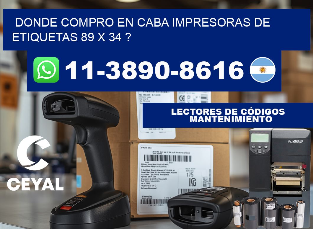 donde compro en CABA impresoras de etiquetas 89 x 34 ?