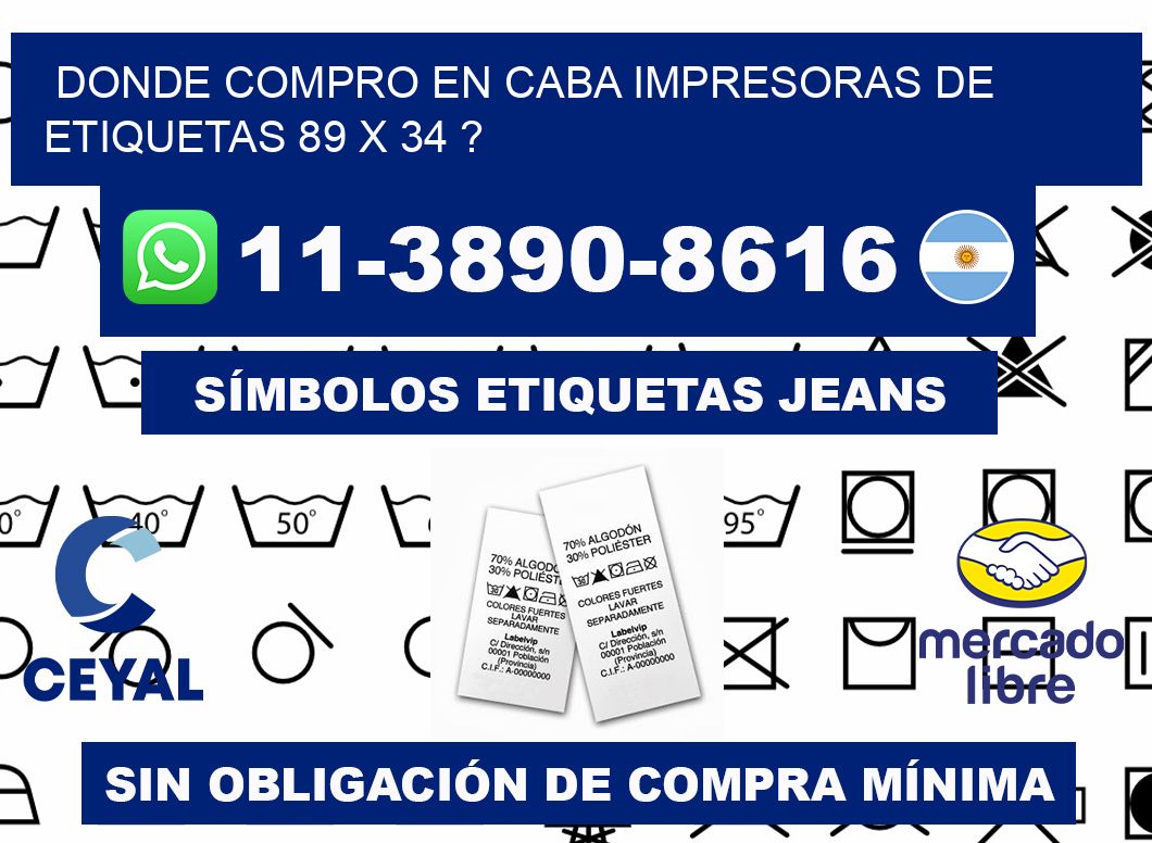 donde compro en CABA impresoras de etiquetas 89 x 34 ?