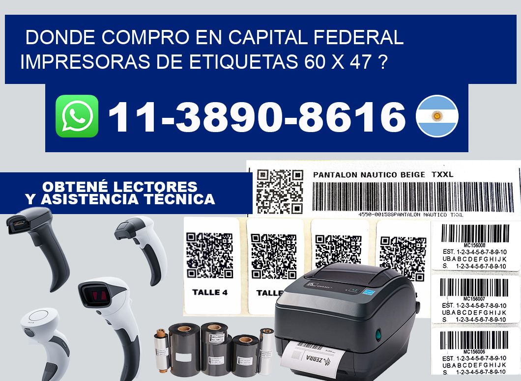 donde compro en capital federal impresoras de etiquetas 60 x 47 ?