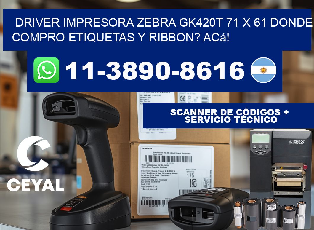 driver impresora zebra gk420t 71 x 61 Donde compro etiquetas y ribbon? Acá!