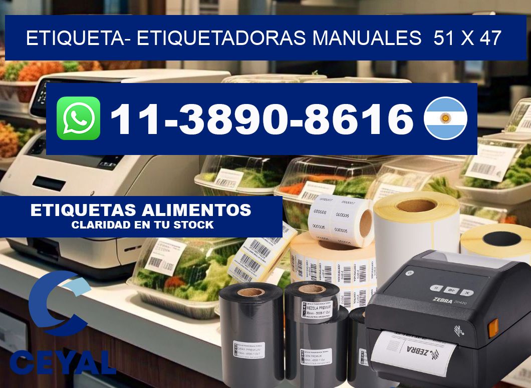 etiqueta- Etiquetadoras Manuales 51 x 47