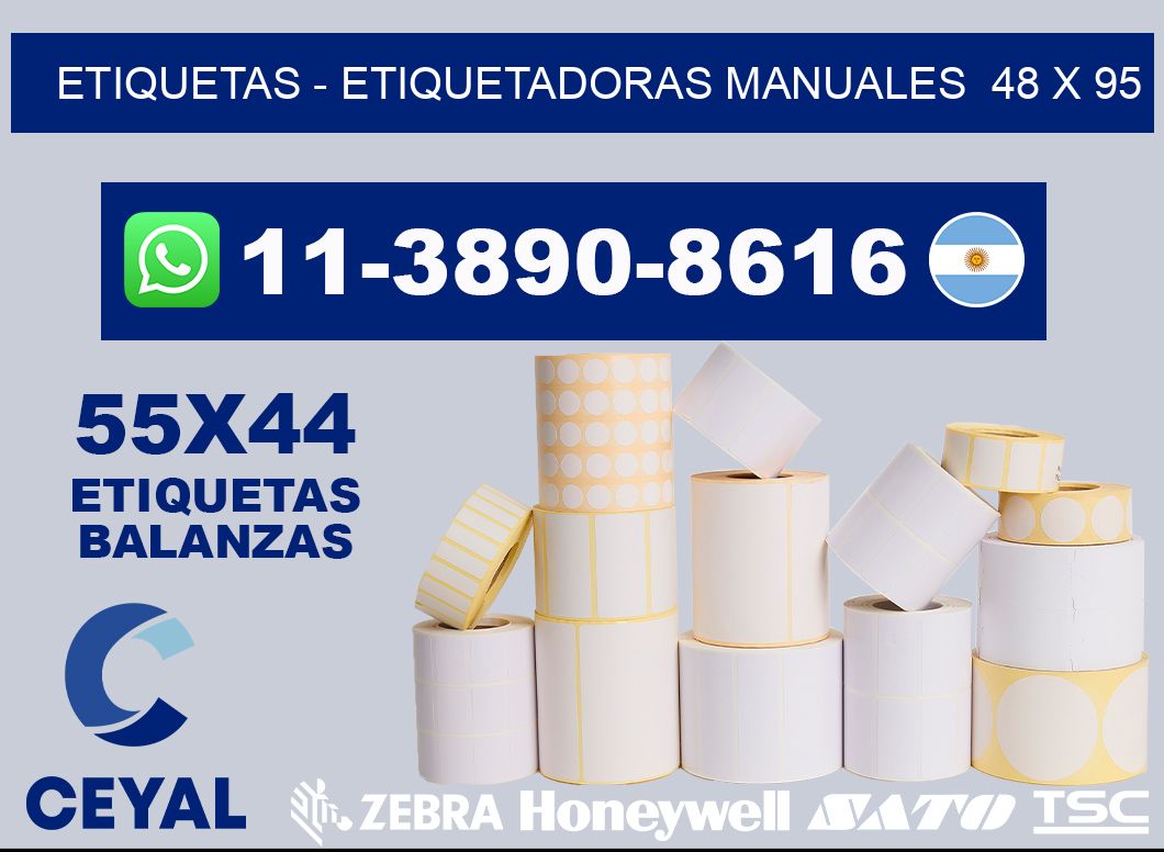 etiquetas - Etiquetadoras Manuales  48 x 95