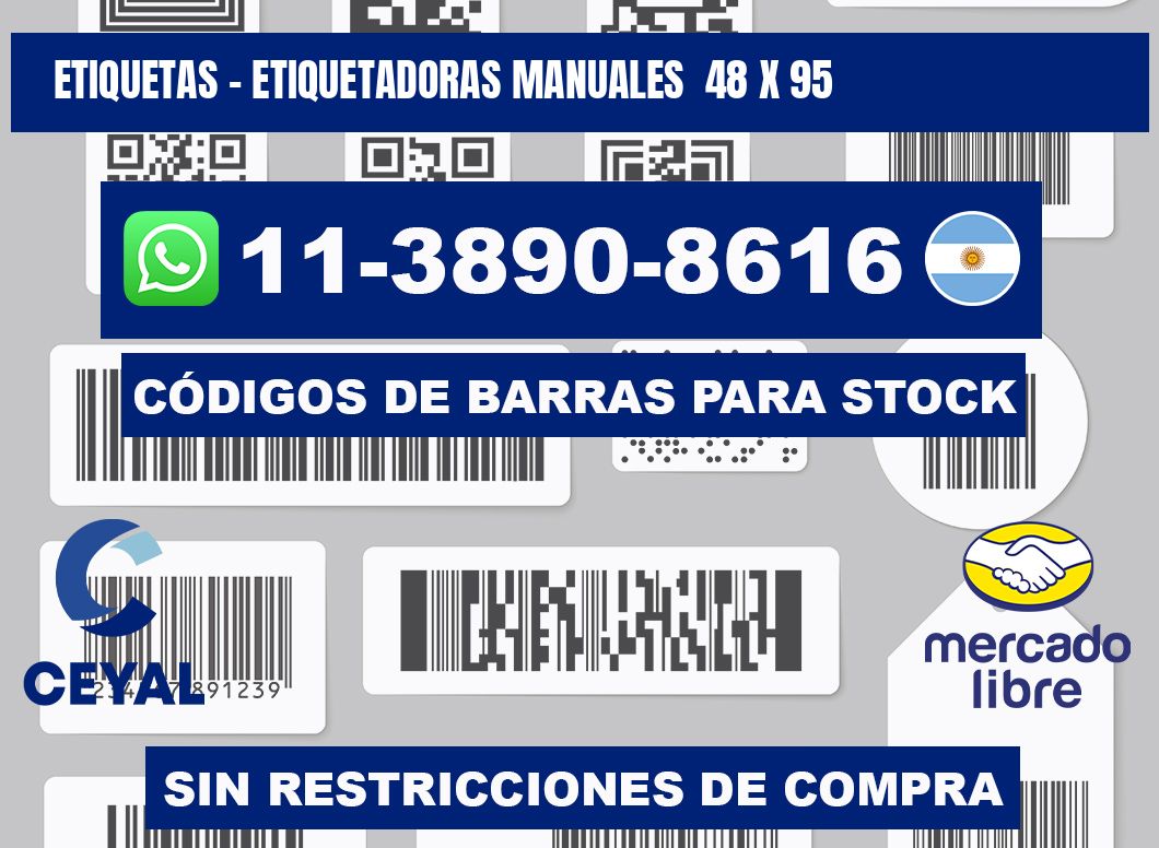 etiquetas - Etiquetadoras Manuales  48 x 95
