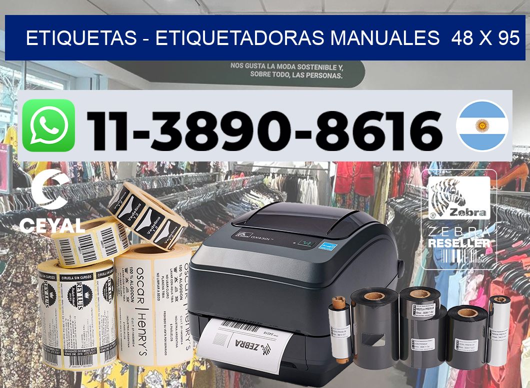 etiquetas - Etiquetadoras Manuales  48 x 95