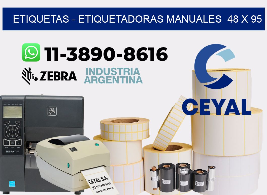 etiquetas - Etiquetadoras Manuales  48 x 95