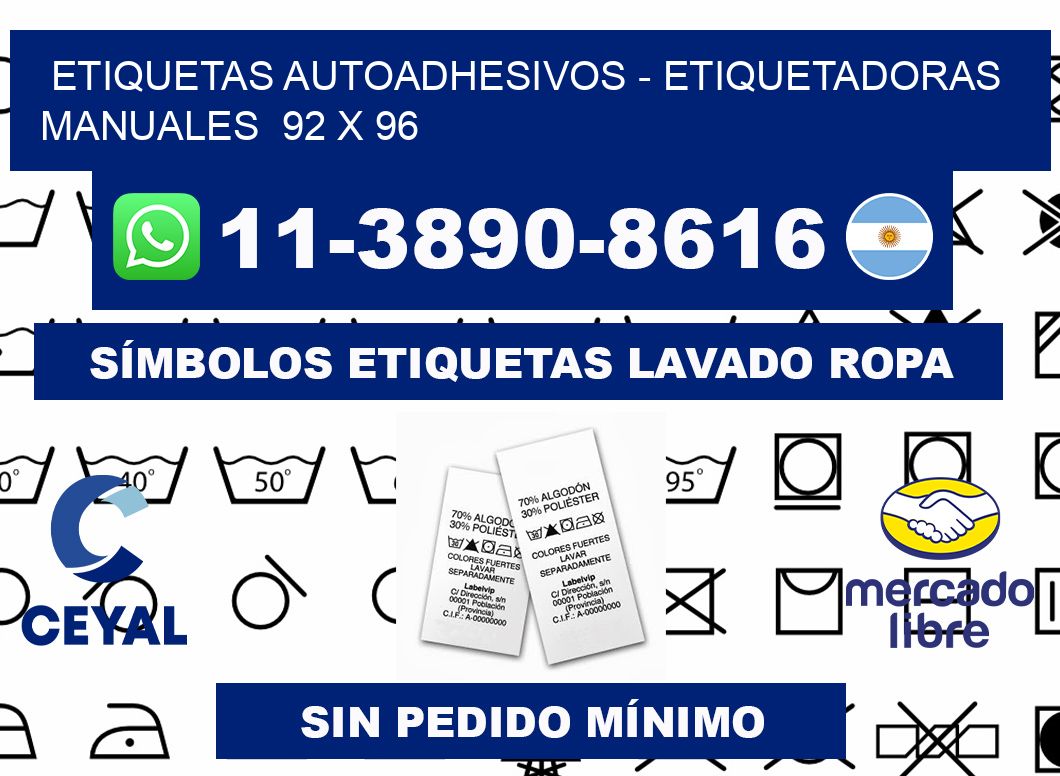 etiquetas autoadhesivos - Etiquetadoras Manuales 92 x 96