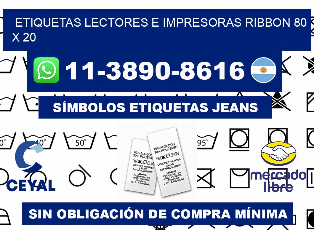 etiquetas lectores e impresoras ribbon 80 x 20