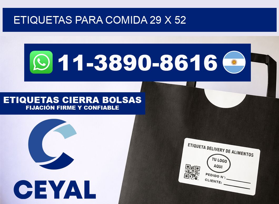 etiquetas para comida 29 x 52