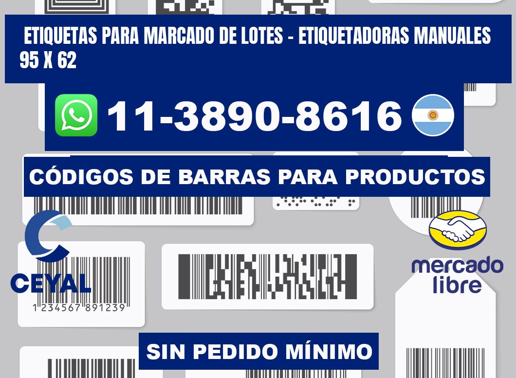 etiquetas para marcado de lotes - Etiquetadoras Manuales  95 x 62