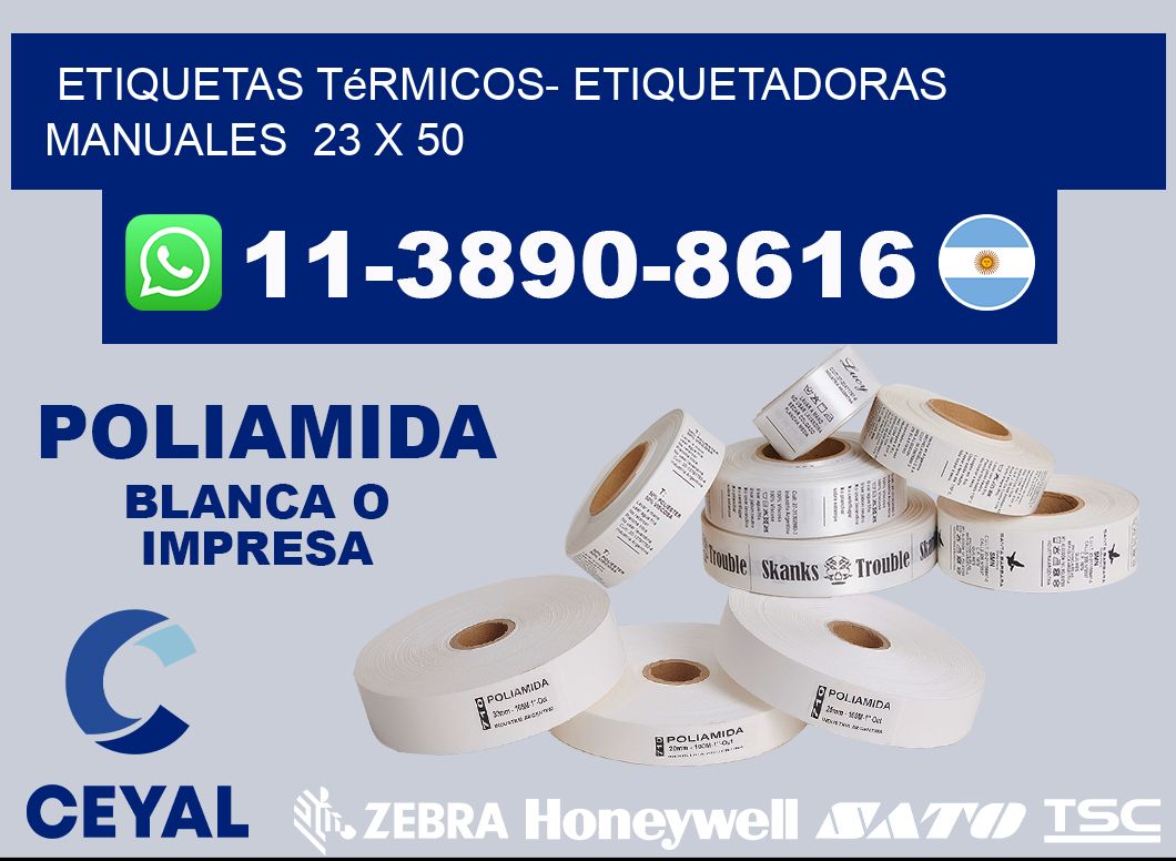 etiquetas térmicos- Etiquetadoras Manuales 23 x 50