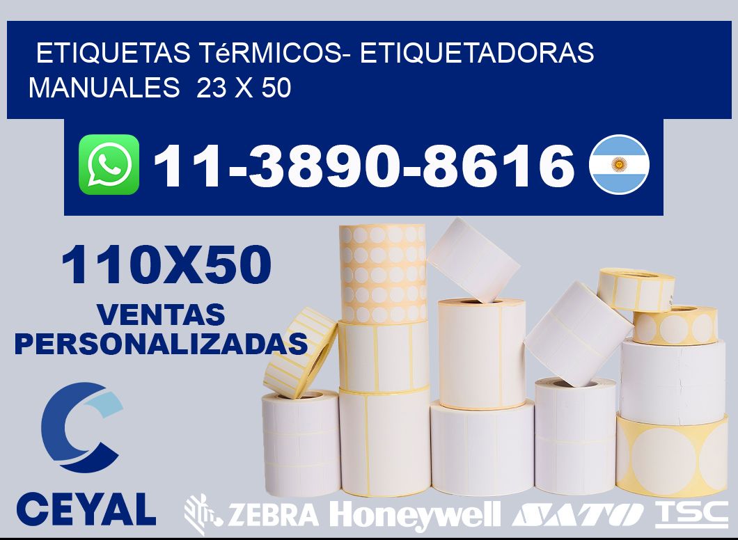 etiquetas térmicos- Etiquetadoras Manuales 23 x 50