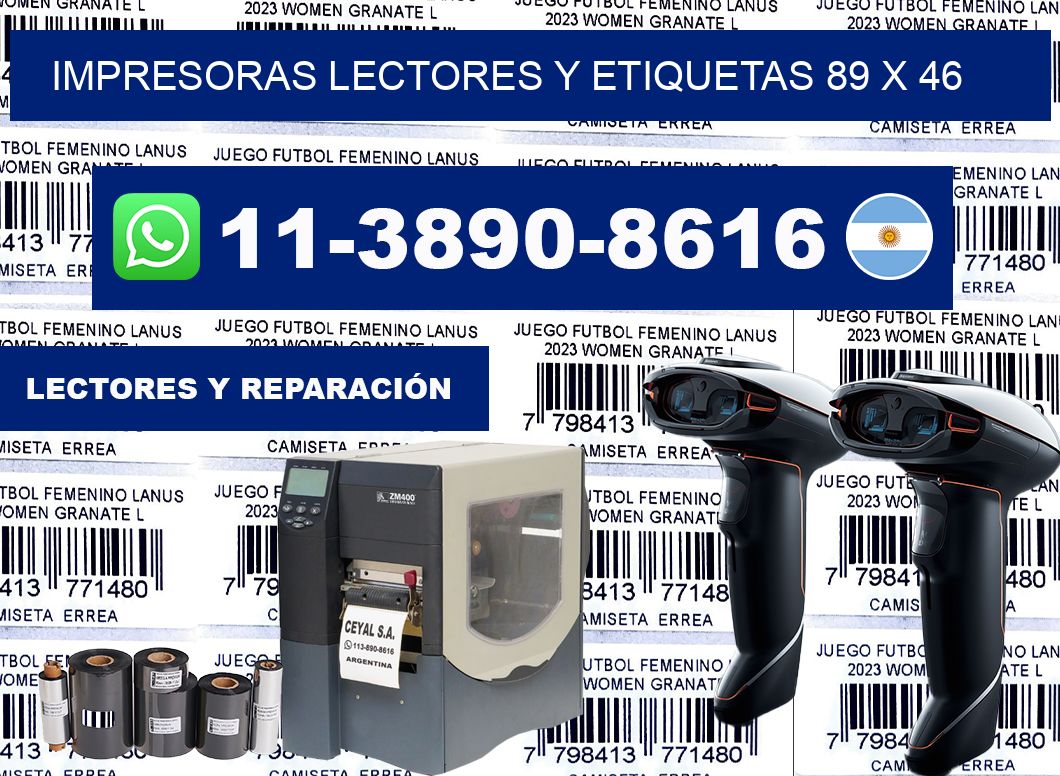 impresoras lectores y etiquetas 89 x 46