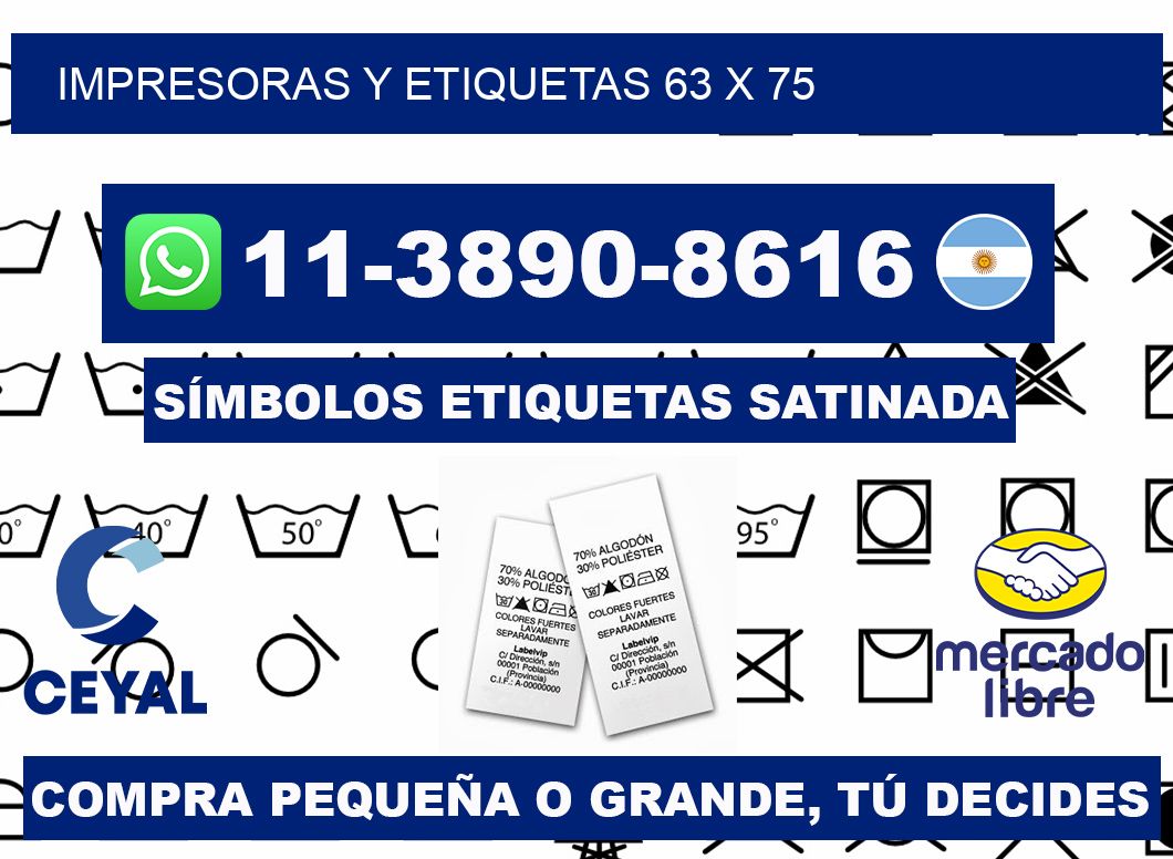 impresoras y etiquetas 63 x 75