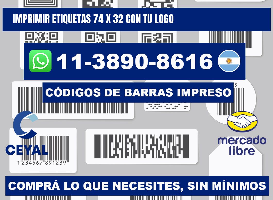 imprimir etiquetas 74 x 32 con tu logo
